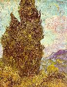 Two Cypresses